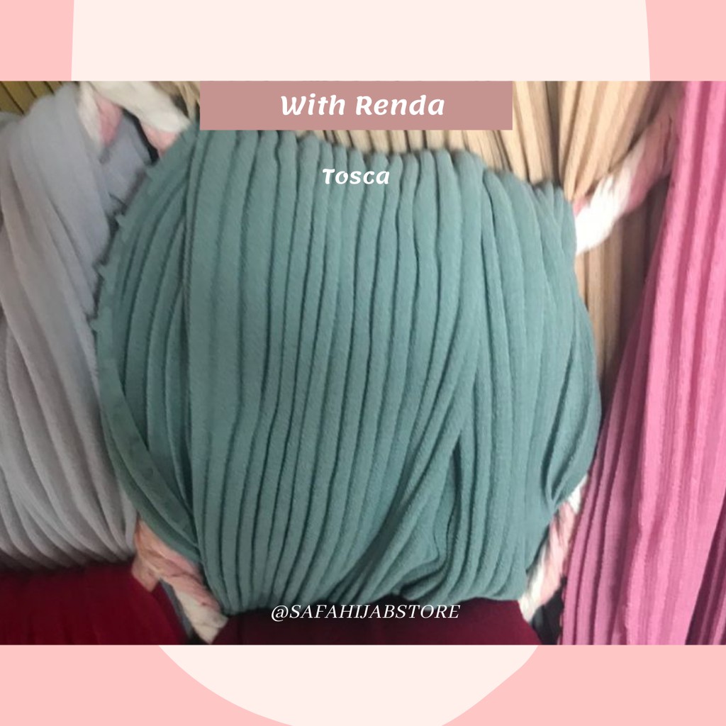 PASMINA PLISKET / FULL PLISKET TANPA GARIS TENGAH / PASMINA PLISKET RENDA