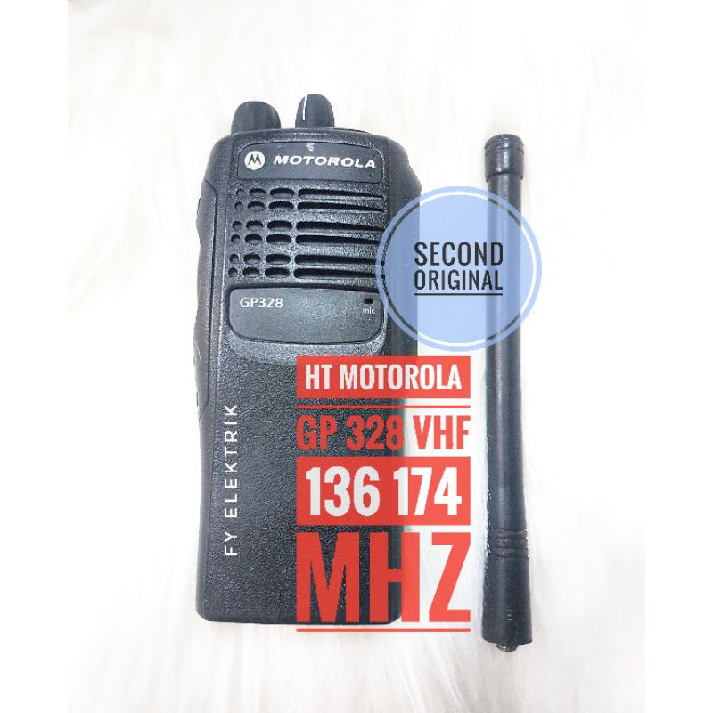 HT Motorola GP 328 VHF 136 174 Mhz Second Original