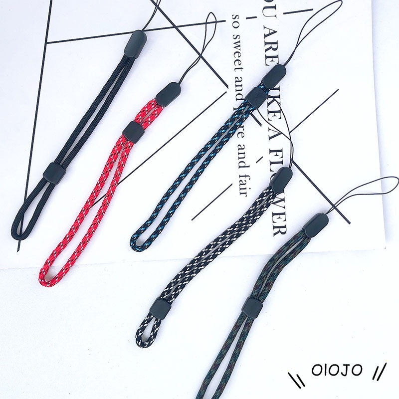 Anti-lost Lanyard Kasus Ponsel Gantungan Kunci Lanyard Adjustable Pendek Tali Pergelangan Tangan Aksesoris Ponsel - ol