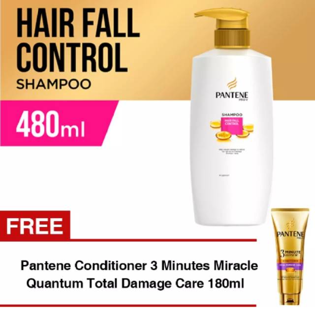 Shampoo Pantene Hair Fall Control 480ml free Conditioner