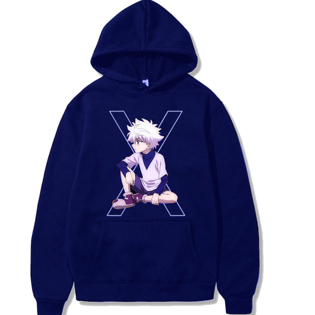 X killua Jumper Hoodie II X killua Sweater Hoodie II Sweter Oblong Topi SIZE M - XL ( Pria &amp; Wanita / Anak &amp; Dewasa )