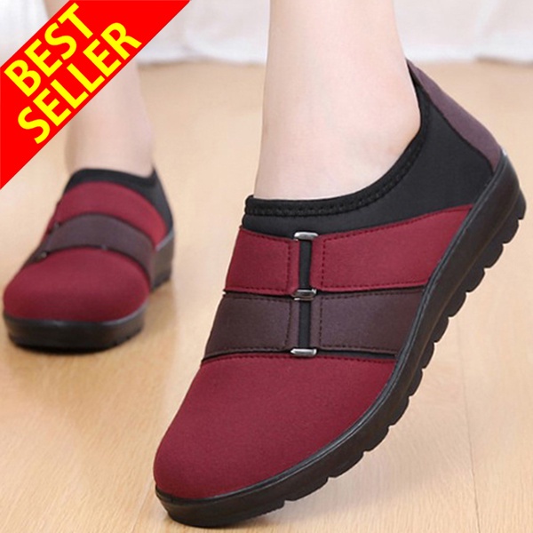 QINGSHUISepatu WanitaSneakers.Wanita Slip-On Sepatu.Sepatu Wanita Model Terbaru Wanita Nyaman Sepatu Olahraga JogingSepatu Lari Ringan Bernapas Berjalan Sepatu