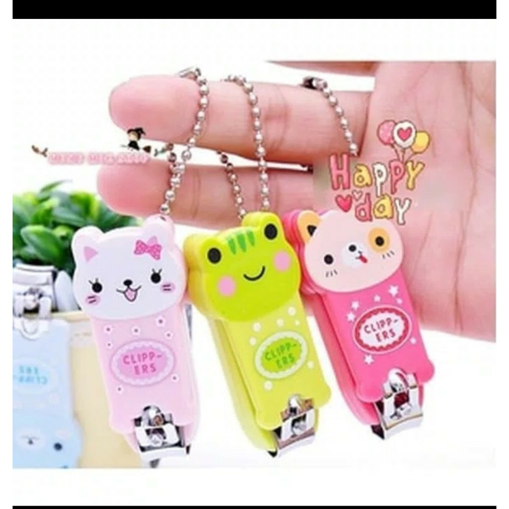 Souvenir GUNTING KUKU KARAKTER Pororo Cute Nail Clippers Animal Korea Unik