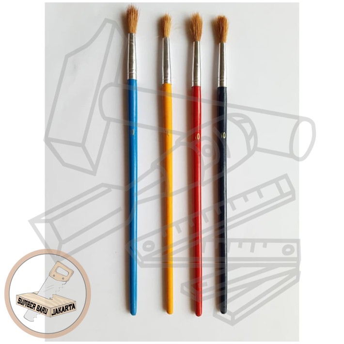 

KINRYU Kuas Lukis No. 10 Koas Cat Air Warna Gambar Acrylic Akrilik Brush