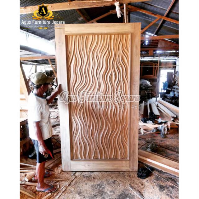 PINTU KUSEN RUMAH KAYU JATI 4 (pintu kusen rumah absrak modern minimalis)