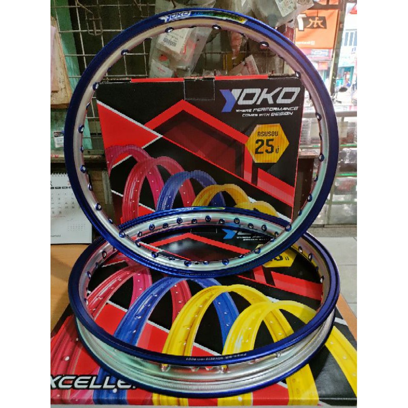 Velg Yoko Two Tone Silver/Blue Ring 17 x140/140