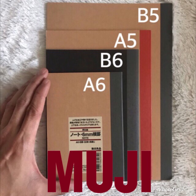 Muji Notebook Sketchbook Buku Catatan A6 A5 B6 B5 Made In Japan