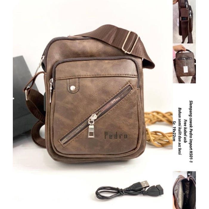 tas slempang laki laki pedro murah/ tas slempang cowok murah/ tas import pria