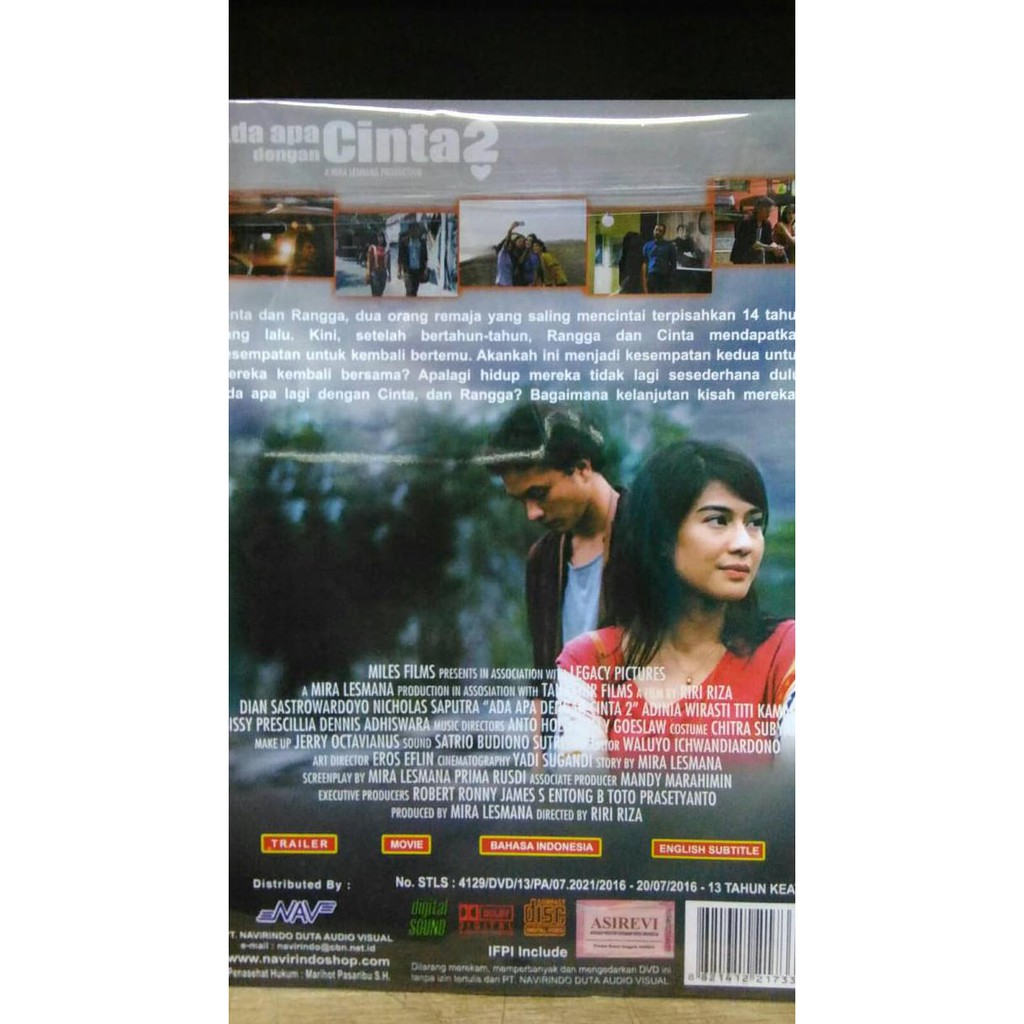 Iterbarul Ada Apa Dengan Cinta 2 Dvd Original Iclql Shopee Indonesia