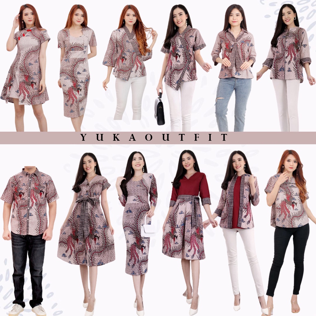 Seragam Batik Couple Cheongsam Pink