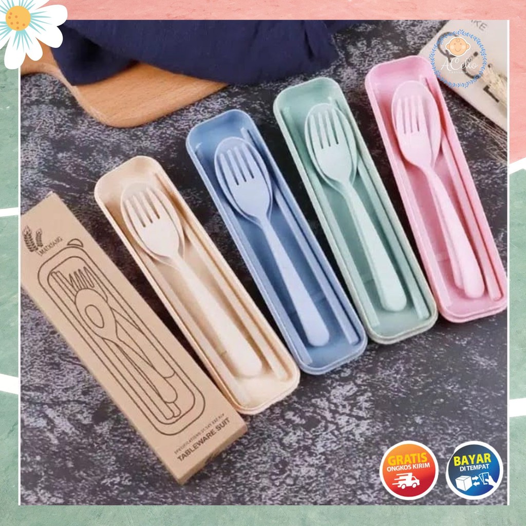 SENDOK GARPU JERAMI / SENDOK GARPU JERAMI SET / SENDOK GARPU SET / SENDOK JERAMI