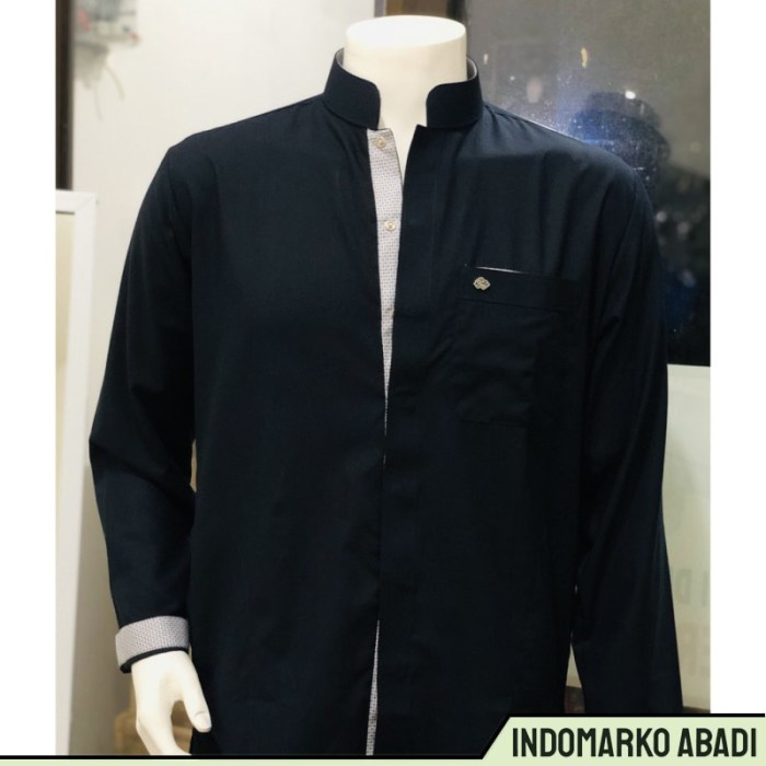 IdMarko Baju Koko Qori Kerah Gamis Pria Muslim Kerah Gamis Terbaru