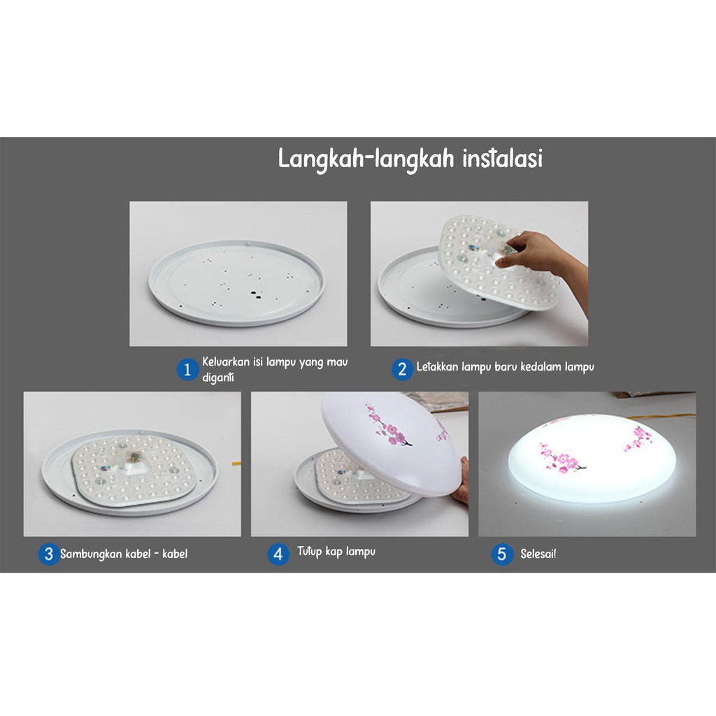 Refil Lampu LED Ceiling 12-36 watt Putih Modul TL Ring Led Lampu Plafon/Baret