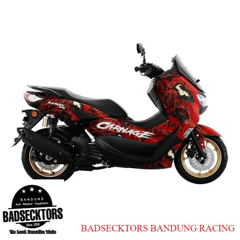 Sticker Decal NMAX New 2020 Full Body Carnage Venom Red keren