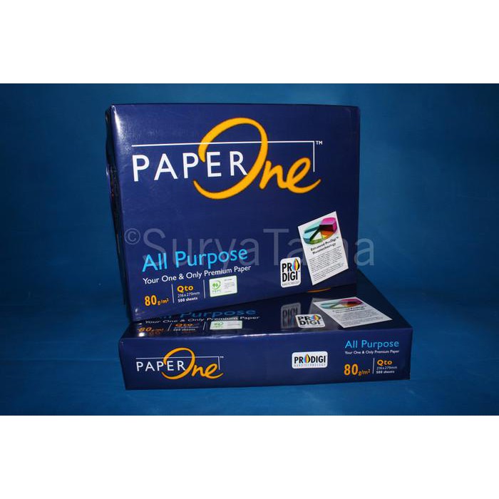 

Kertas / Paper One Qto/Letter 80Gr (Kertas Hvs Photocopy/Print)