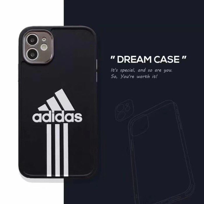 Soft Case iPhone Silicone Bumper Adidas 7 8 PLUS SE 2020 X XS MAX XR Silikon TPU Tebal Premium Simpl