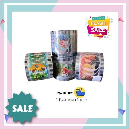 PLASTIK LID CUP SEALER CUP POLOS KARTUN BUAH DAUN TEH PLASTIK SEAL