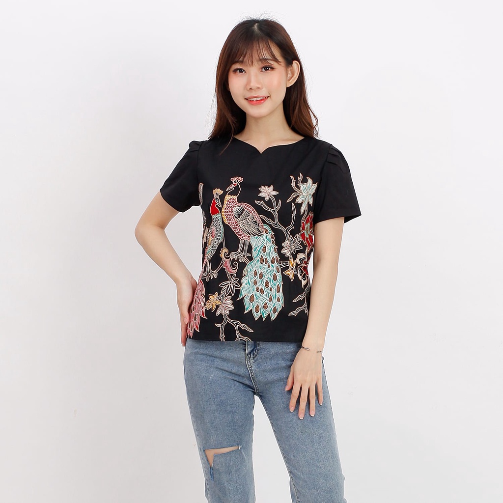 ATASAN BATIK WANITA 632-Black Merak