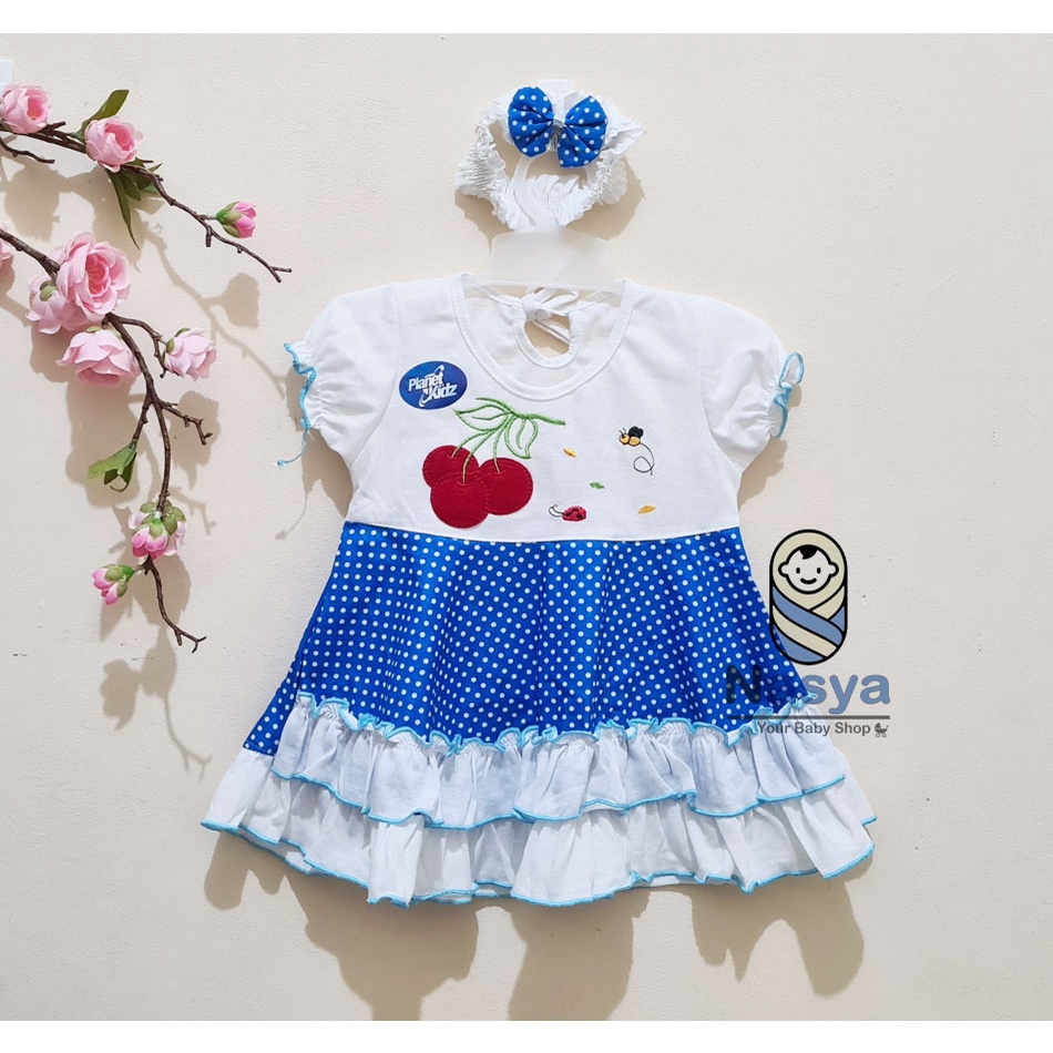 [P-048] Baju Bayi 0-6 m / Dress Bayi Perempuan Motif Bunga