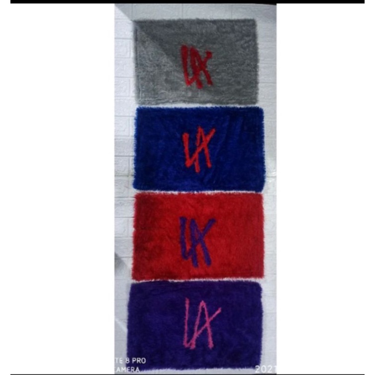 Keset bulu raspur alas kaki kesed bulu 35x55 anti slip tebal halus