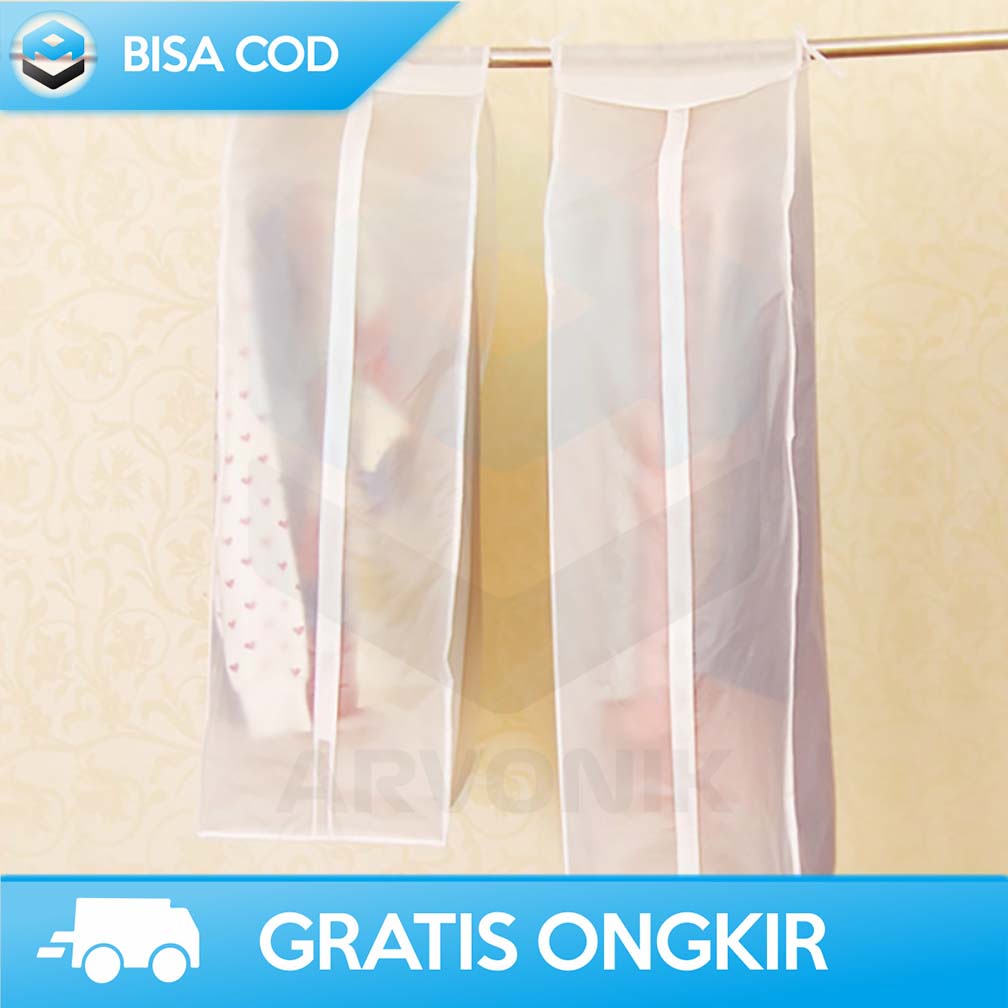 DUSTPROOF ORGANIZER COVER PEMBUNGKUS PAKAIAN BAJU PEVA ANTI DEBU MURAH