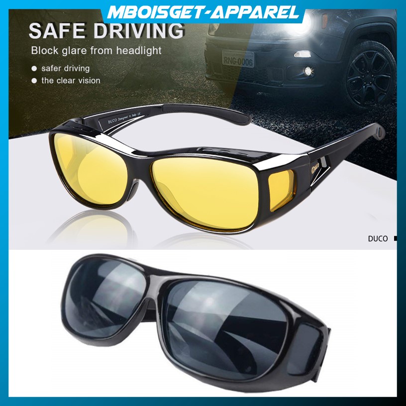 MBOISGET - FORAUTO Kacamata Night Vision UV Protection RIDING MALAM SETIR MOBIL MOTOR