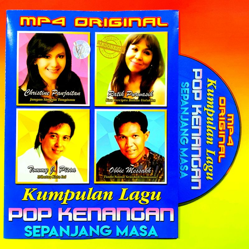 Jual KASET CD MP4 LAGU ASLI ORIGINAL KUMPULAN LAGU POP KENANGAN