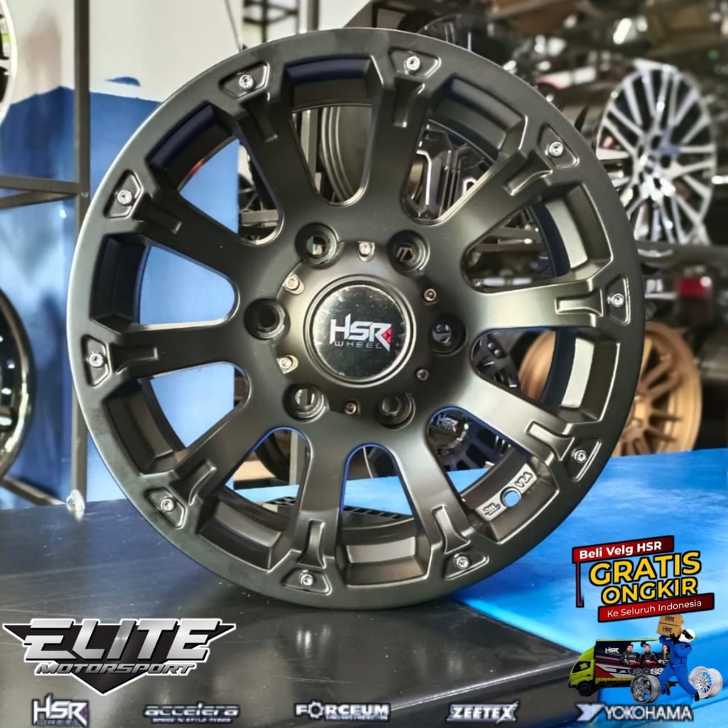 Velg Mobil Taft Hardtop Isuzu Ring 15x8 Lubang 6x139.7 Velg HSR Model Offroad