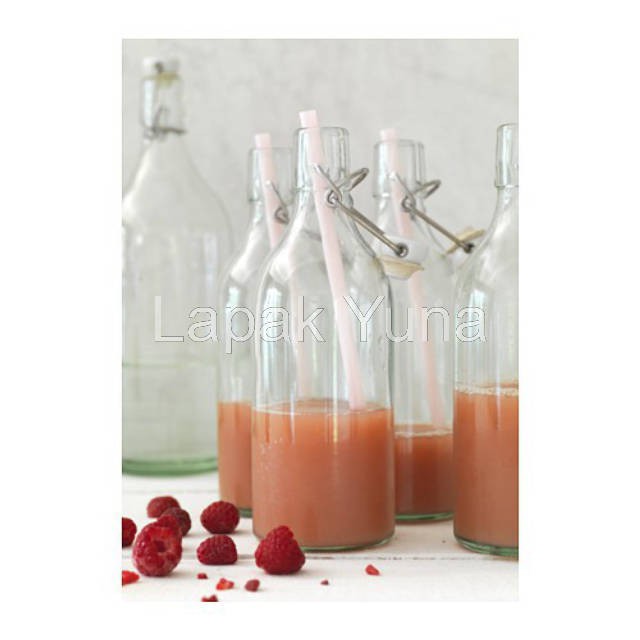 KORKEN BOTOL / BOTOL KACA KORKEN DENGAN PENUTUP KACA BENING 0,5 LITER (500 ML) / PITCHER KA