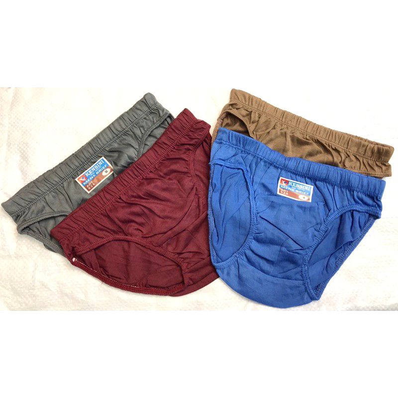 12 PCS CELANA DALAM PRIA KENSINI POLOS / LUSINAN / KARET KERUT