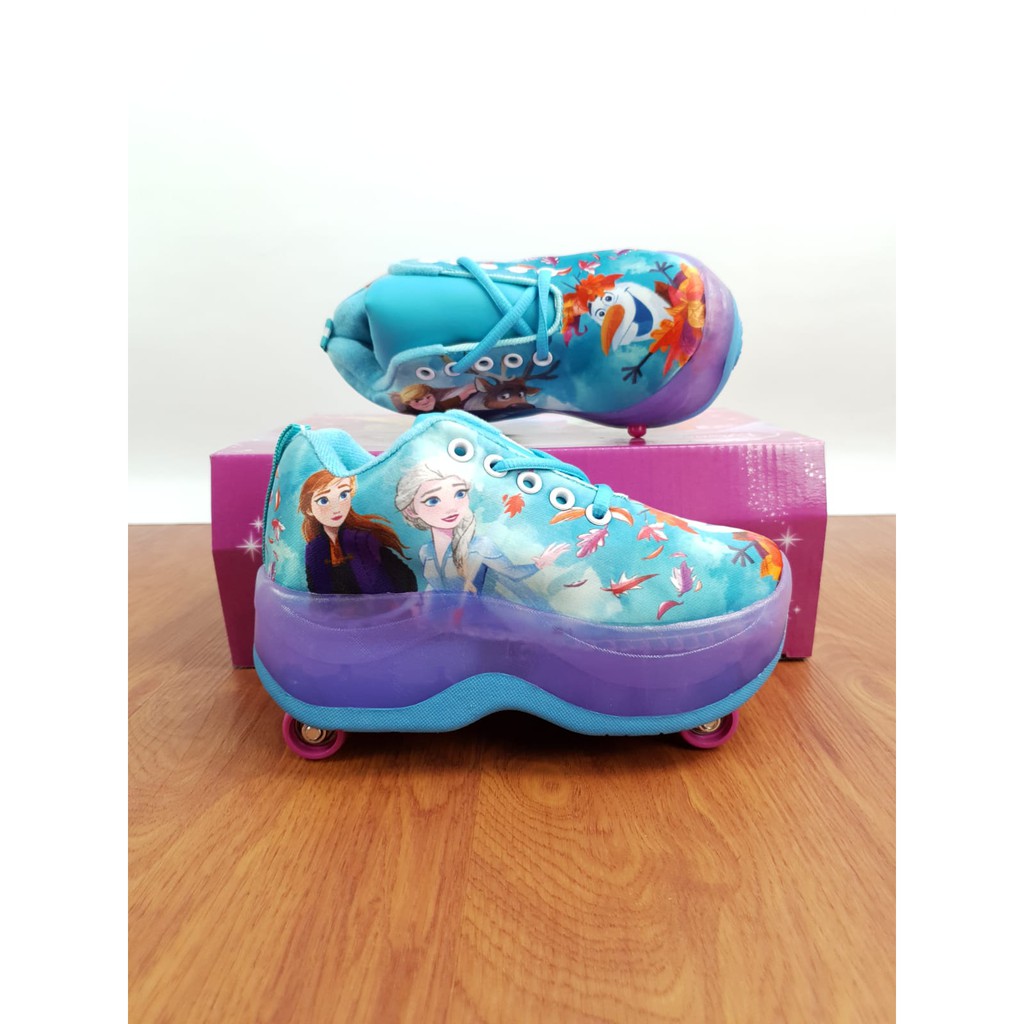 Sepatu Roda anak LED KELILING Frozen,LOL,Princess,Little Pony