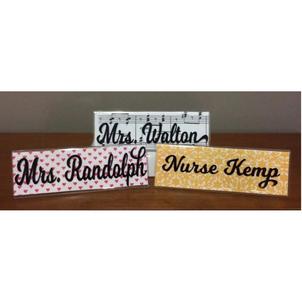 Papan Nama Akrilik Acrylic Meja Desk Name Akrilik 2 Sisi Name Plate Akrilik Tebal Bagus Murah