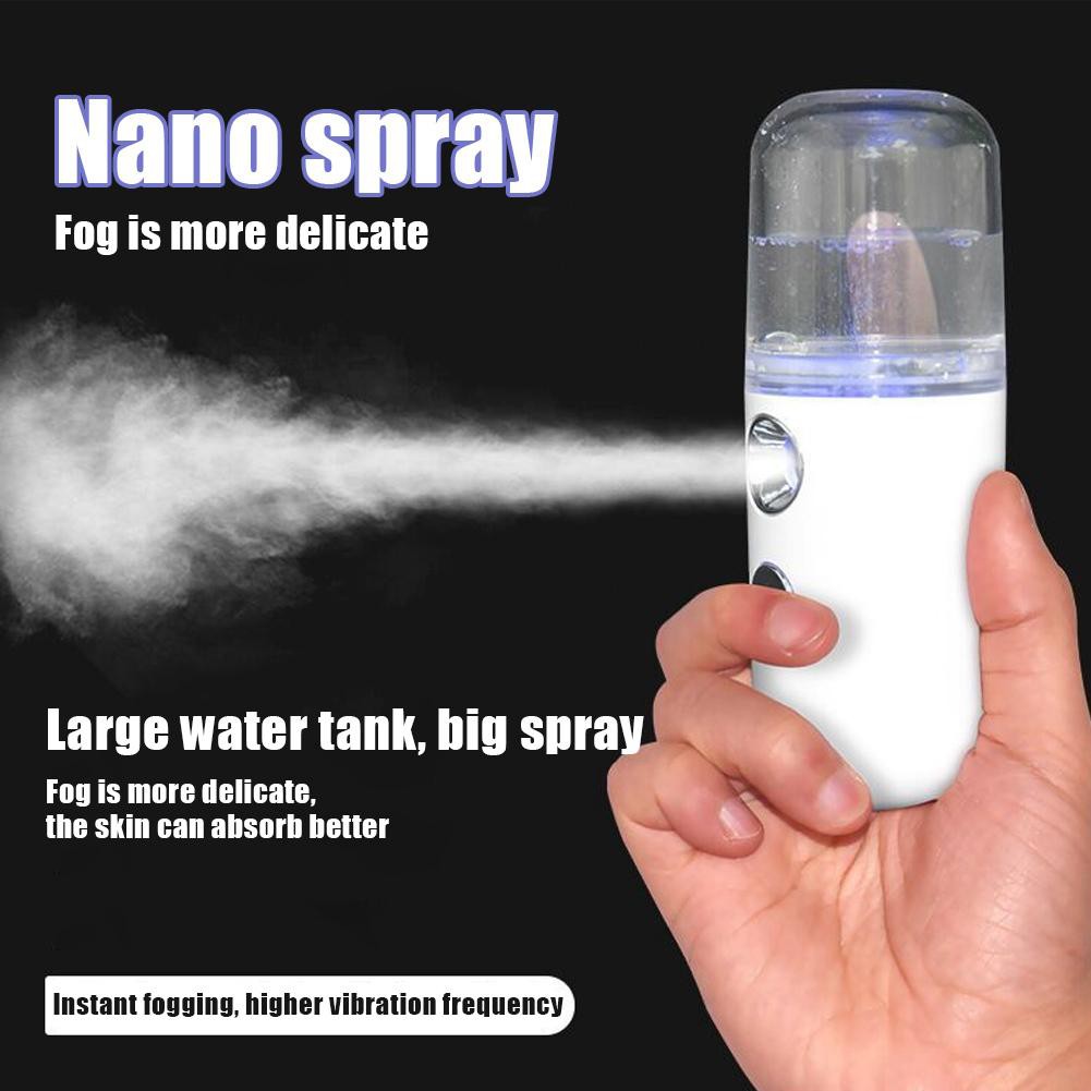 Nano Mist Spray USB Handy Penyemprot muka Pelembab wajah Facial Moisturizing Humidifier