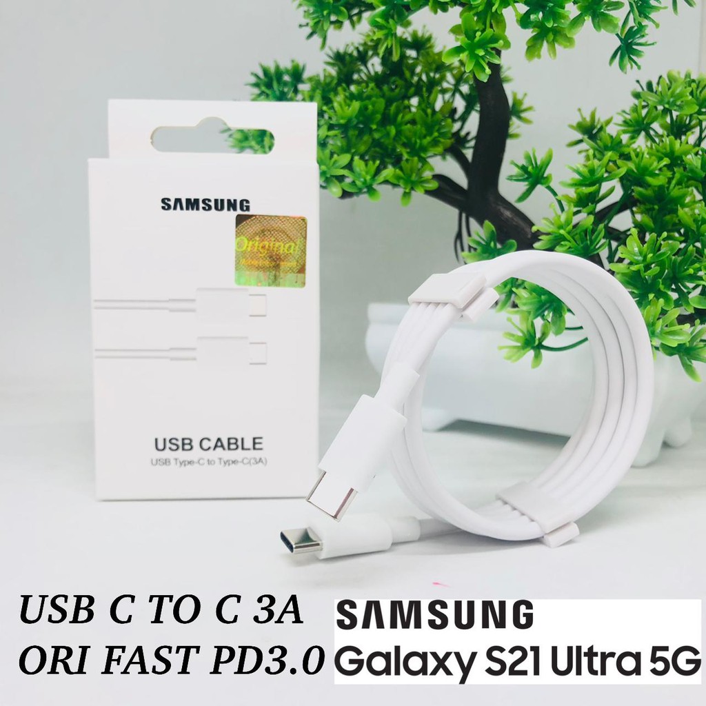 Kabel Data Samsung S20ULTRA/S21ULTRA TYPE-C TO TYPE-C Fast Charging ORI USB-C TO Type-C FAST PD