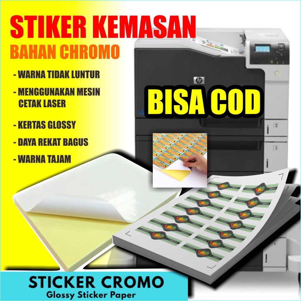 

Cetak Stiker chromo / Cetak Stiker Label Kemasan / Label Usaha Makanan / Cetak Label Minuman