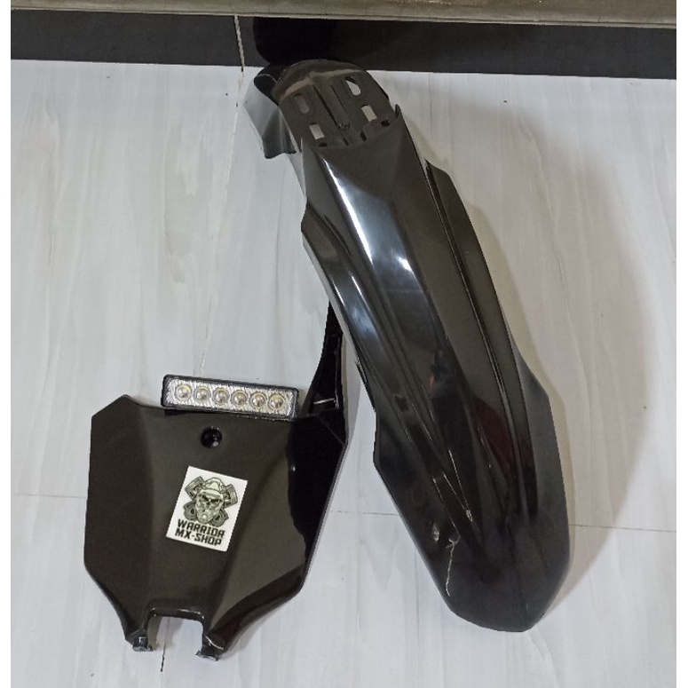 Spakbor crf 450,250 set papan nomor CRF 450R plus lampu LED 6 mata