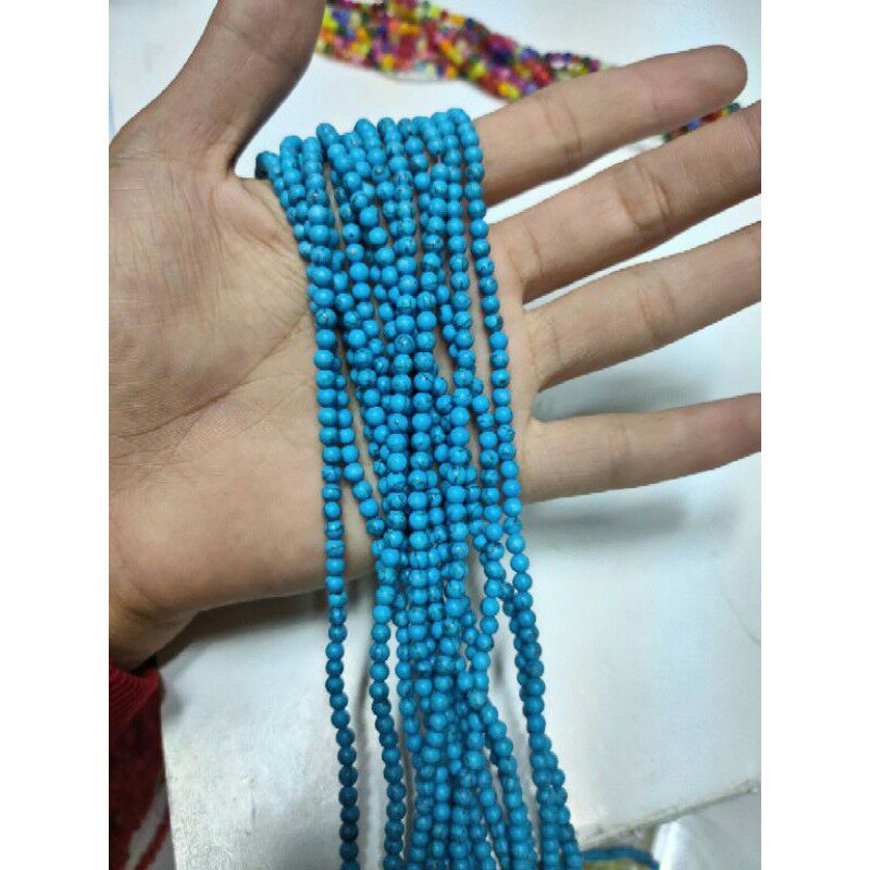 Grosir batu alam 4mm bulat bahan craft gelang batu alam part2