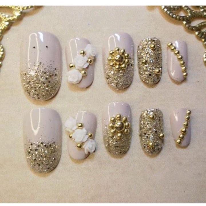 HIASAN KUKU 3D BENTUK BUNGA NAIL ART