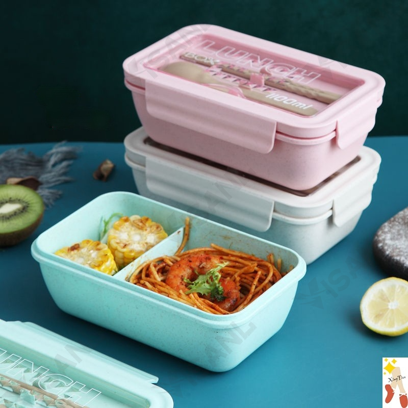 Kotak Makan Lunchbox Gandum Lunchbox Sekat / Kotak Bekal Makan Gandum