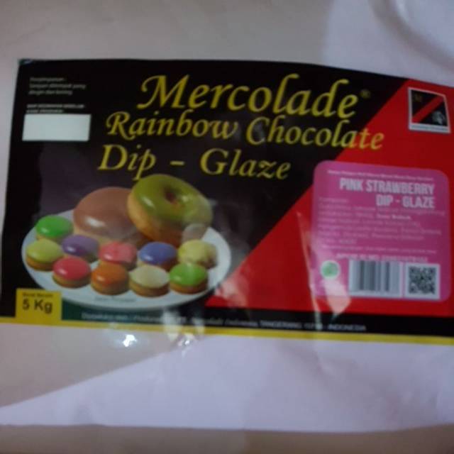 dip glaze mercolade strawberry donat repack 250gr