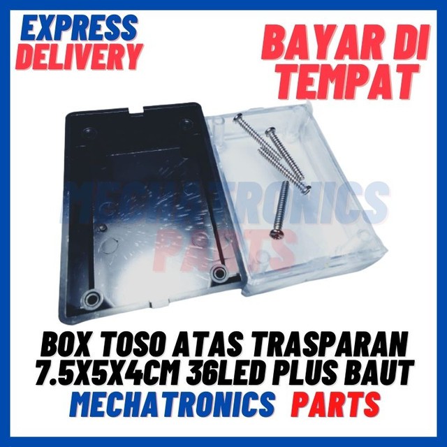 [BOX-9013] BOX TOSO ATAS TRASPARAN 7.5X5X4CM 36LED PLUS BAUT