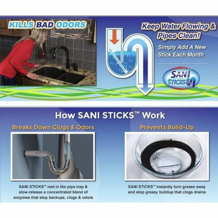 Sani Stick Drain Anti Sumbat Saluran Pembersih Saluran