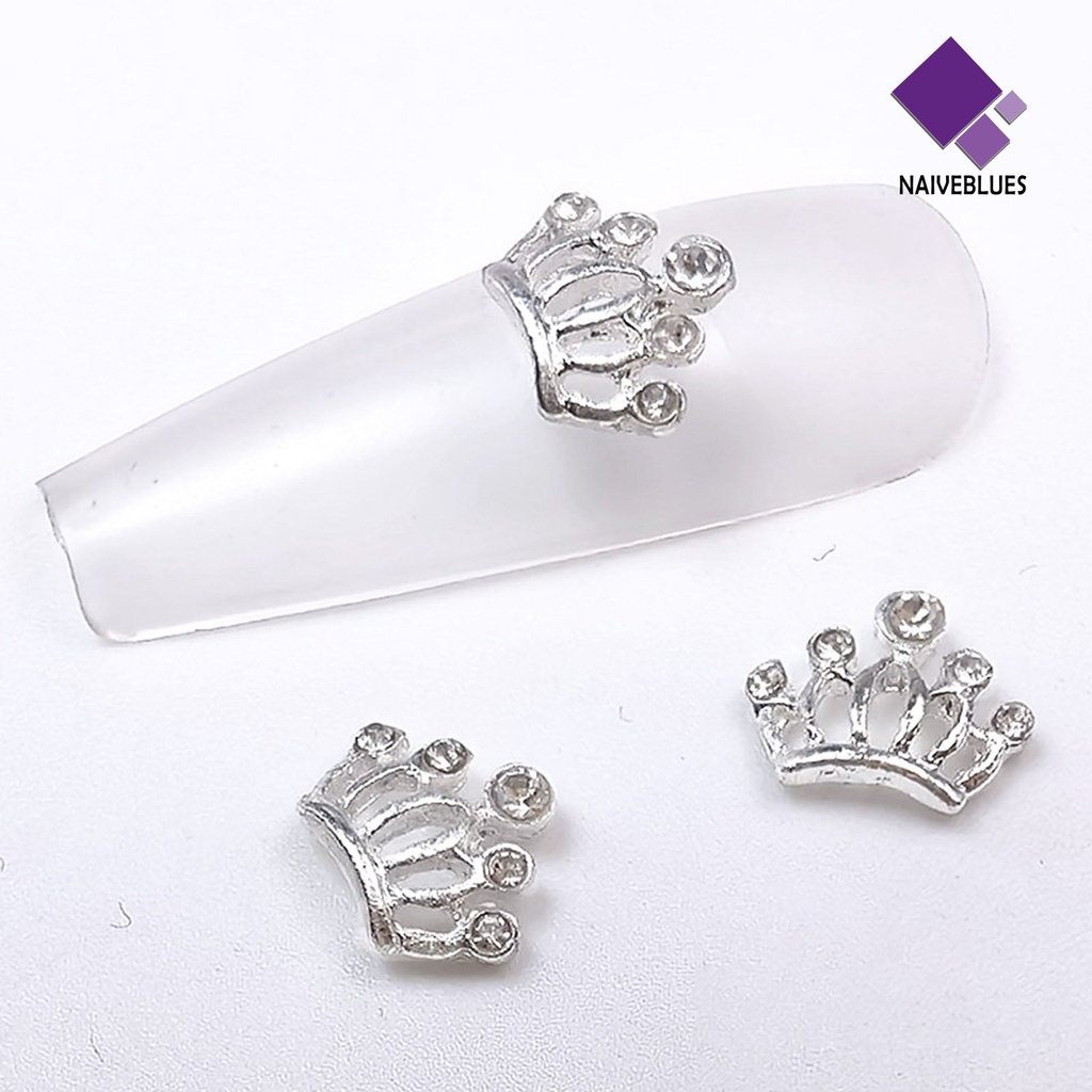 10pcs Charms Kuku 3D Desain Acak Untuk Kerajinan Manicure Salon