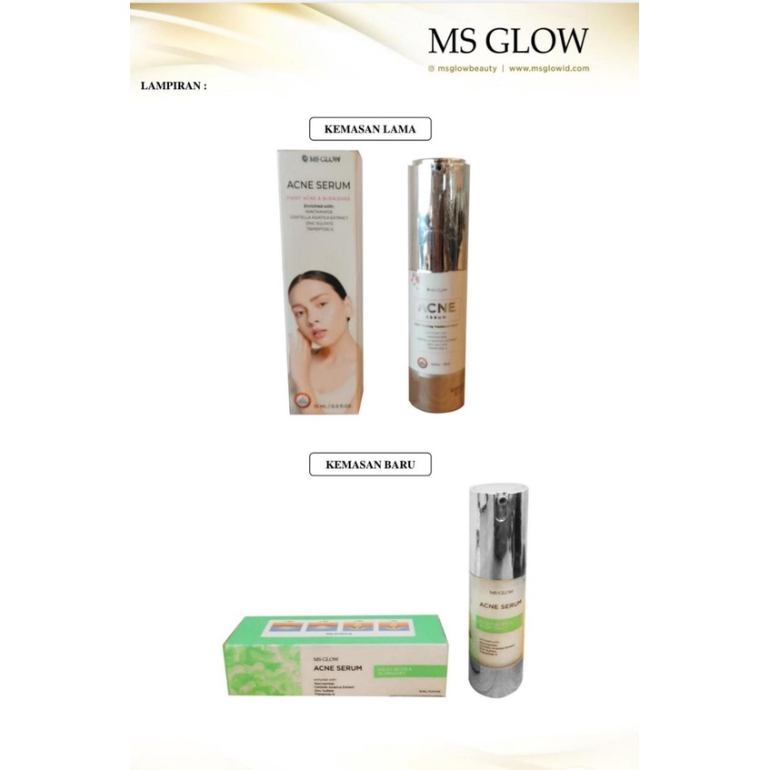 MS GLOW Serum Acne MS Glow TERBARU 15 ml / Acne Serum MS Glow New / Serum Jerawat Terbaik Termurah Original dari MS Glow