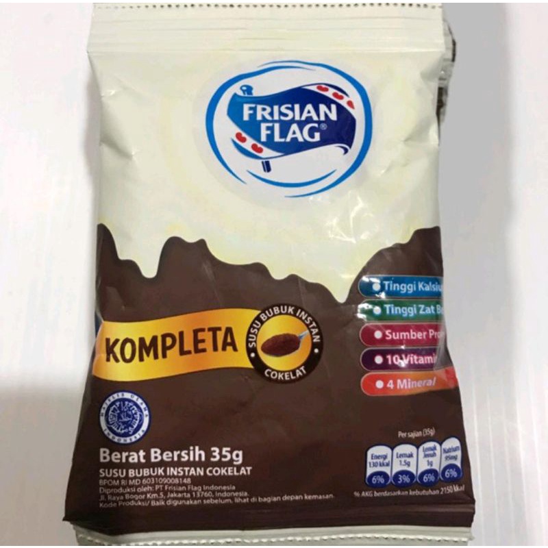 

Susu Serbuk Bubuk Bendera Rasa Cokelat 35g Renceng