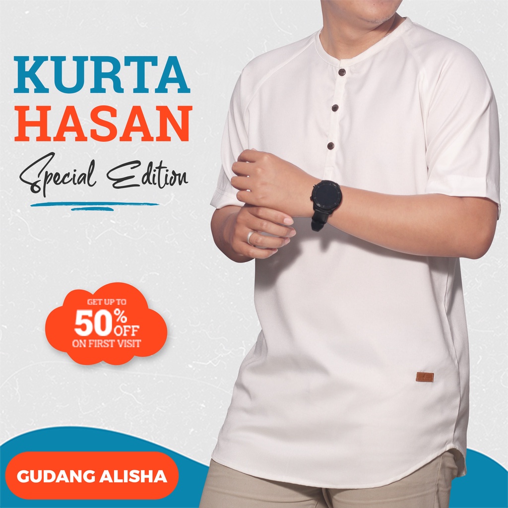 Baju Kurta Pria Koko ikhwan Cowok Laki Laki Dewasa Premium Ukuran Jumbo Besar M L XL 2XL 3XL Lengan 