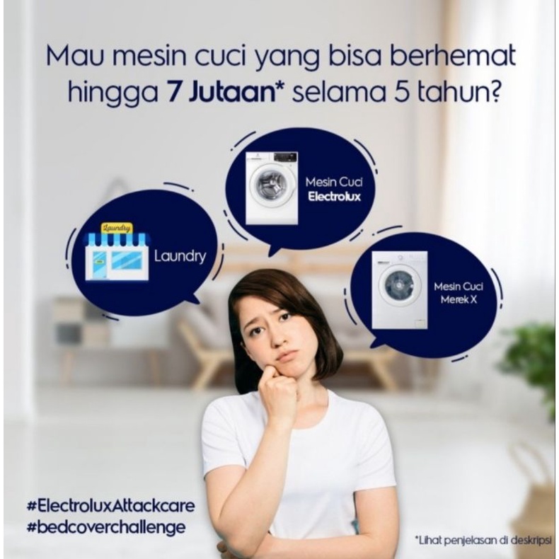 MESIN CUCI FRKNT LOADING ELECTROLUX EWF7555EQWA 7.5 Kg ULTRA ECO