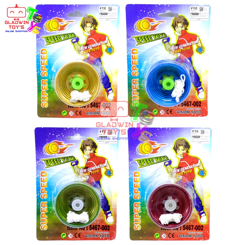 YOYO CHROME 3 BEARING METAL WARNA YOYO ULIR SUPER SPEED