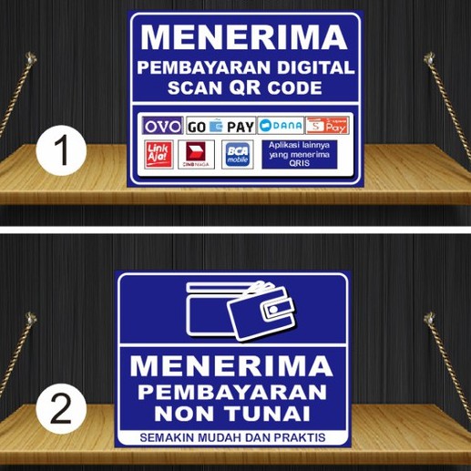 

stiker Menerima Pembayaran digital( non Tunai )