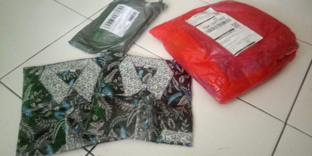 Batik Couple Keluarga Sania Ruffle Ori Ndoro Jowi Dnt Kate Garansi Termurah - Motif Blarak Biru